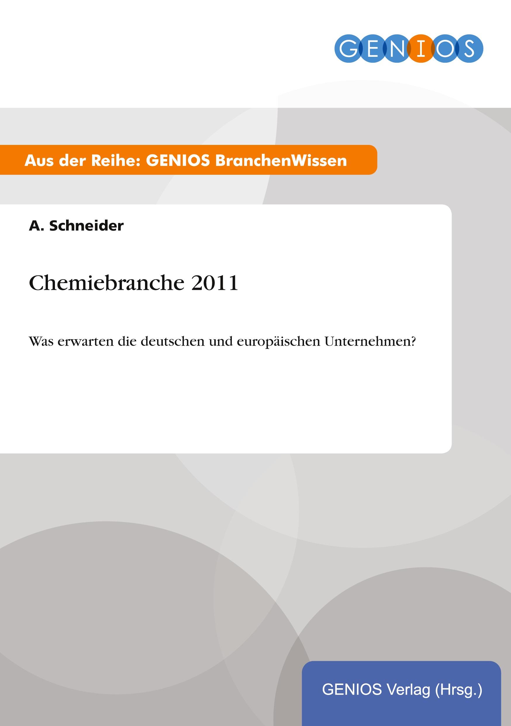 Vorderes Coverbild Chemiebranche 2011