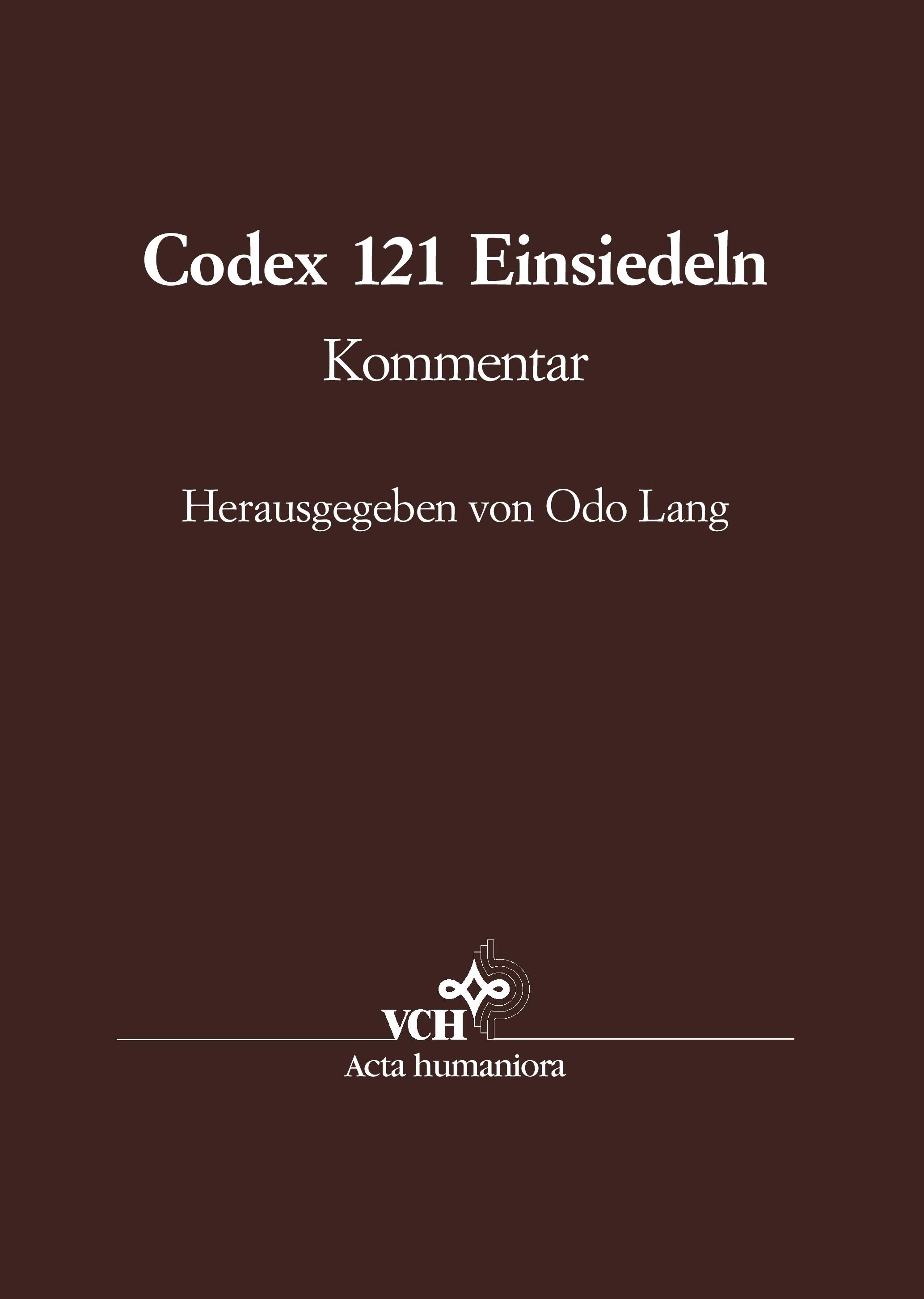 Vorderes Coverbild Die Handschrift 121 der Stiftsbibliothek Einsiedeln