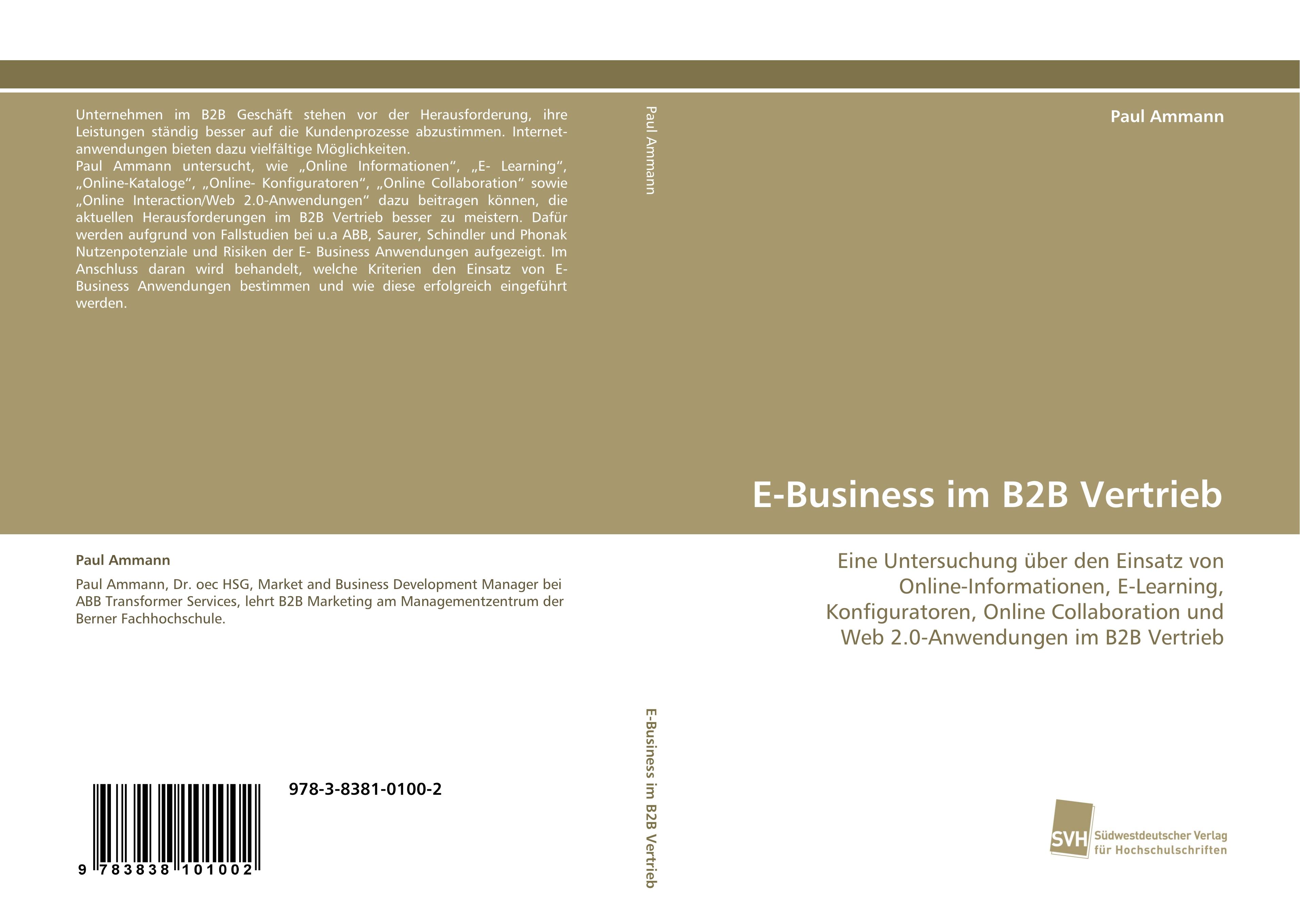 Vorderes Coverbild E-Business im B2B Vertrieb