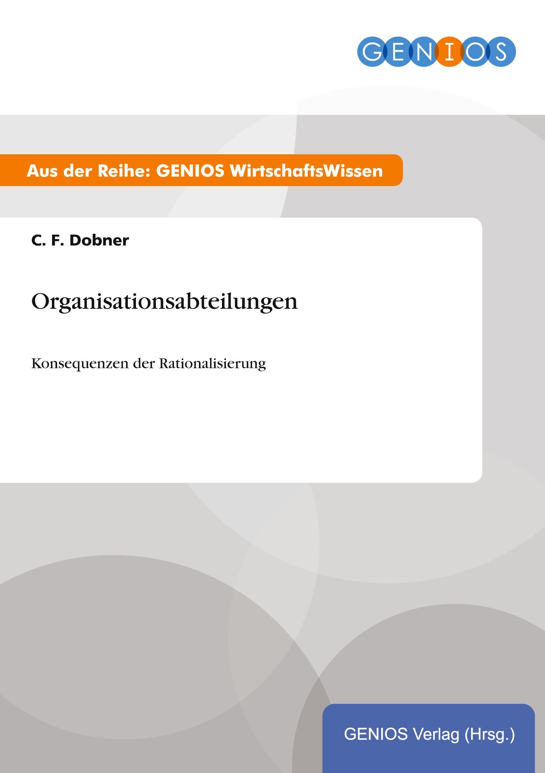 Vorderes Coverbild Organisationsabteilungen