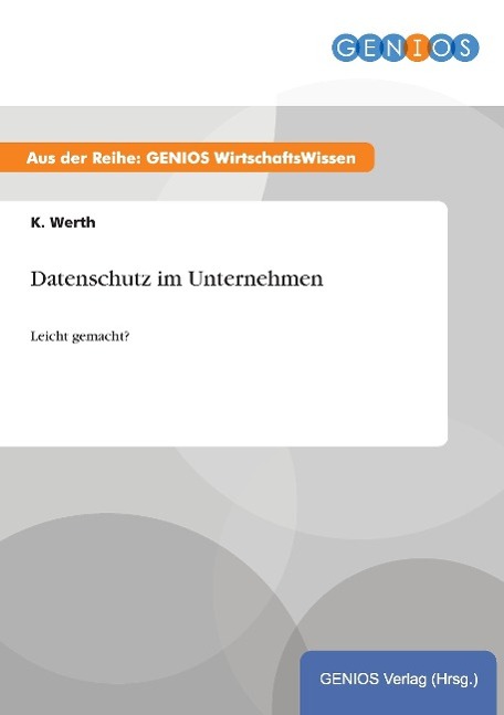 Vorderes Coverbild Datenschutz im Unternehmen