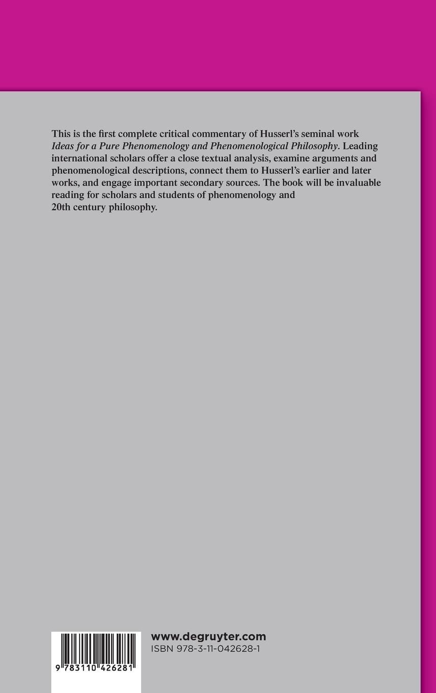 Rückseitencover Commentary on Husserl's "Ideas I"