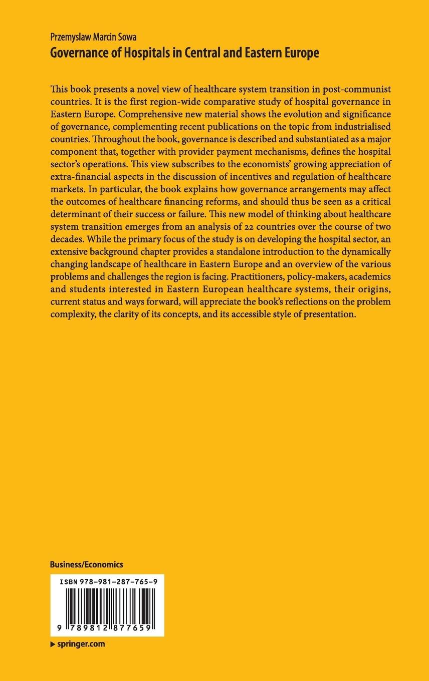 Rückseitencover Governance of Hospitals in Central and Eastern Europe