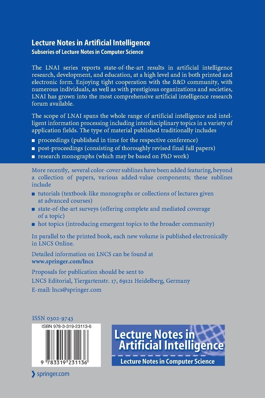 Rückseitencover Algorithmic Decision Theory