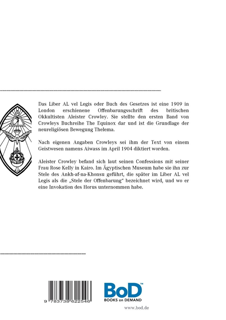 Rückseitencover Aivass: Liber Al vel Legis