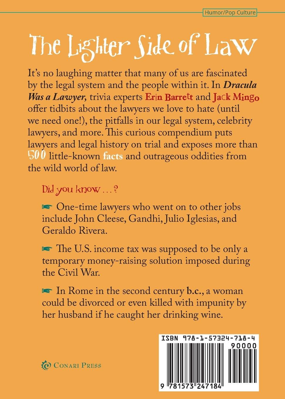 Rückseitencover Dracula Was a Lawyer