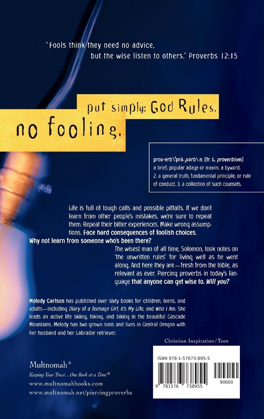 Rückseitencover Piercing Proverbs