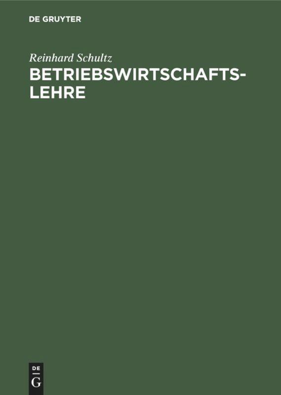 Vorderes Coverbild Betriebswirtschaftslehre