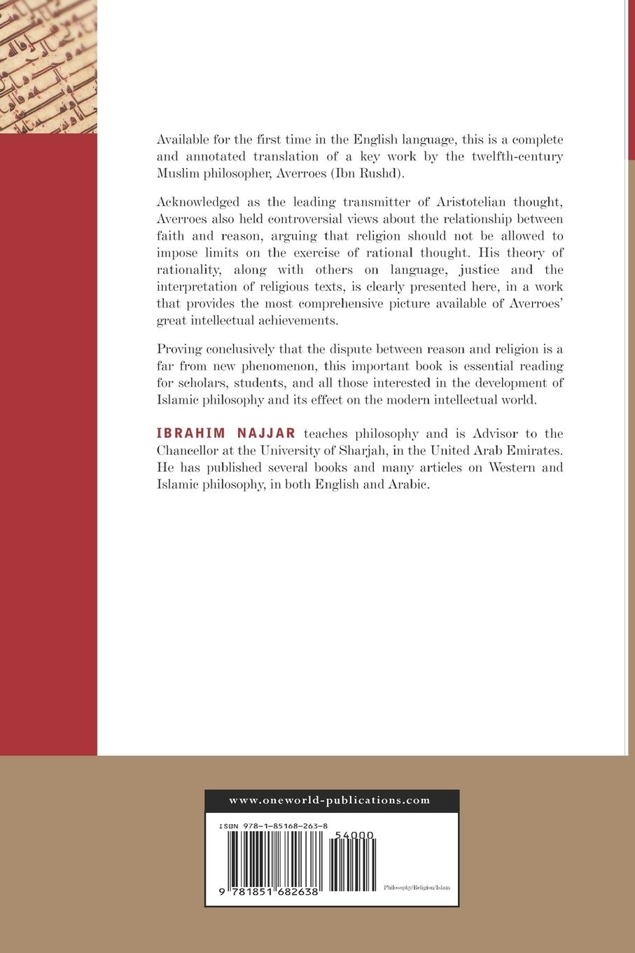 Rückseitencover Faith and Reason in Islam