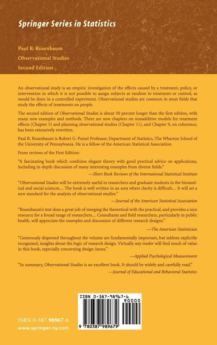 Rückseitencover Observational Studies