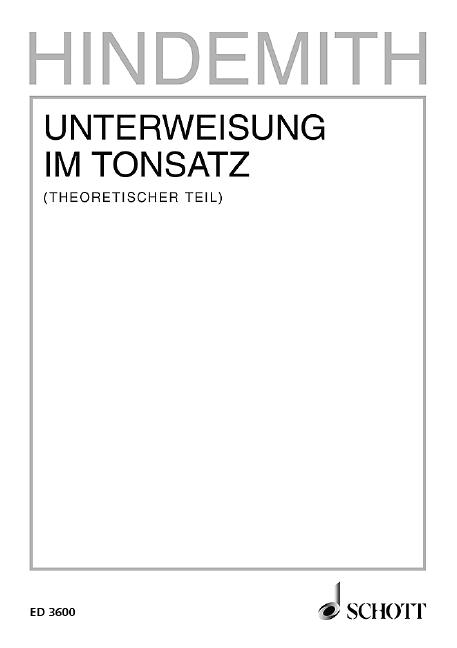 Vorderes Coverbild Unterweisung im Tonsatz. Band 1.