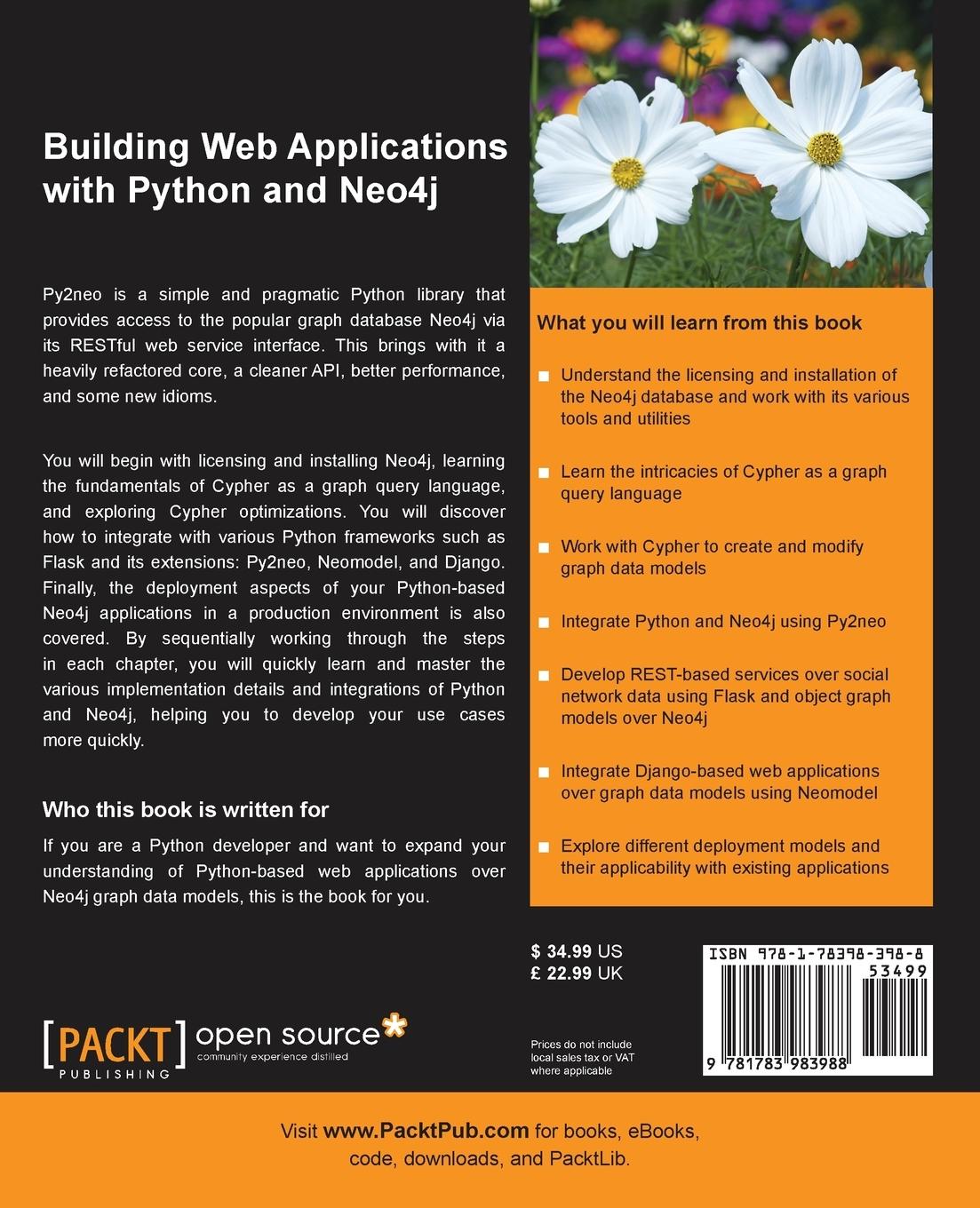 Rückseitencover Building Web Applications with Python and Neo4j