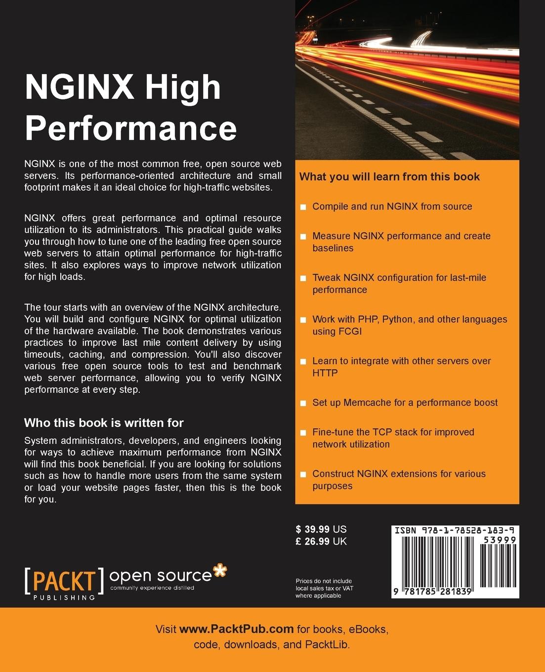 Rückseitencover Nginx High Performance