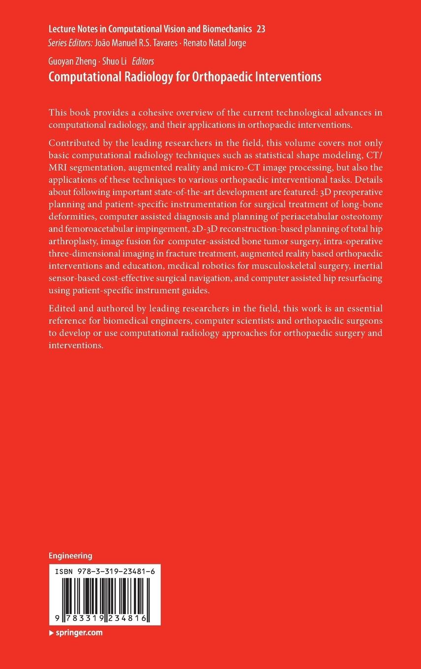 Rückseitencover Computational Radiology for Orthopaedic Interventions