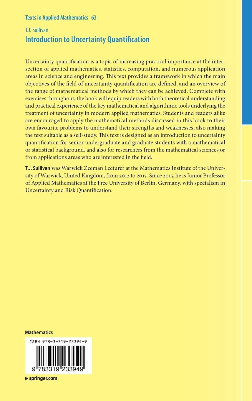 Rückseitencover Introduction to Uncertainty Quantification