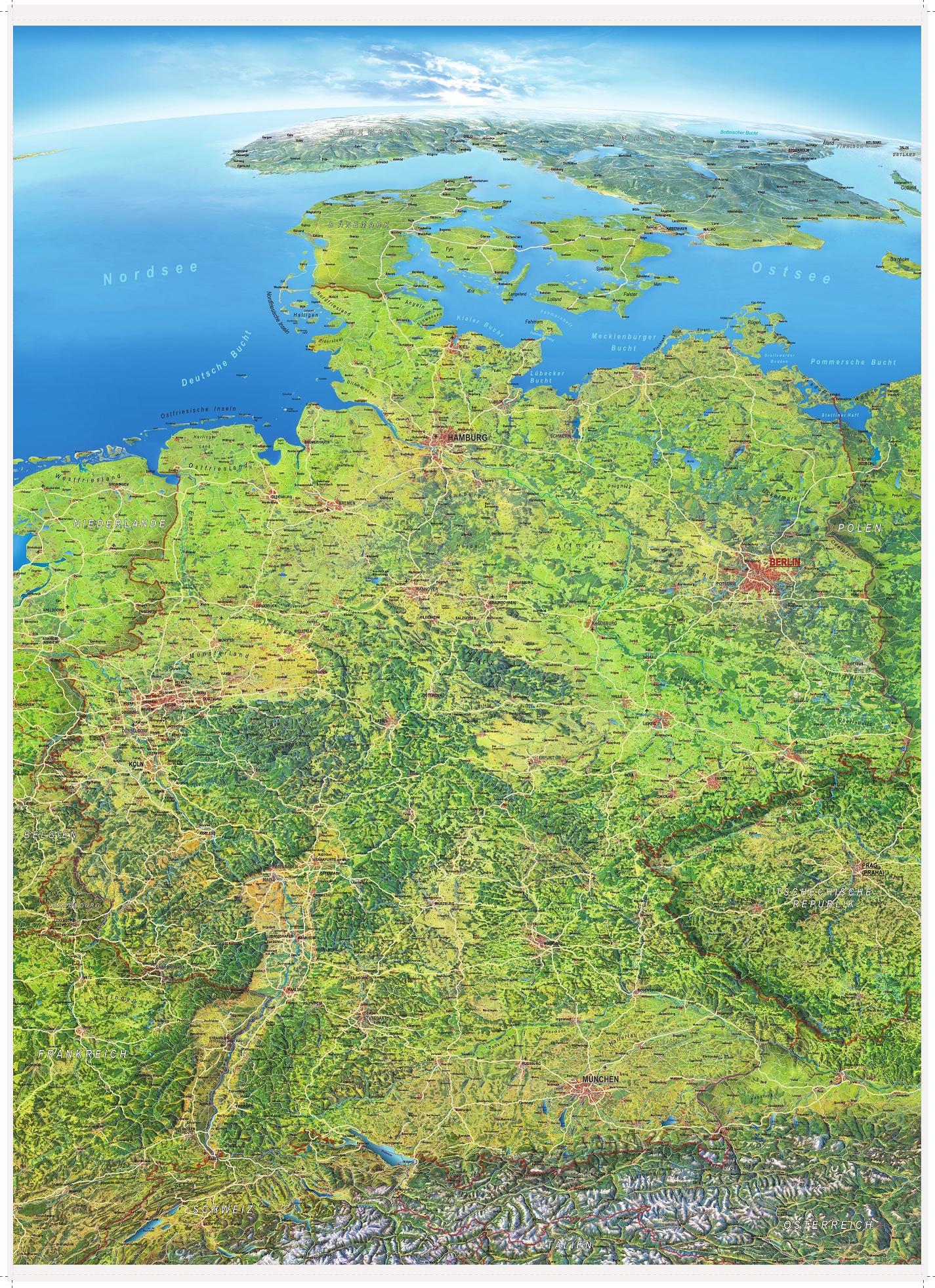 Vorderes Coverbild Panoramakarte Deutschland