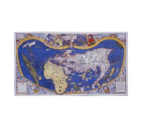 Vorderes Coverbild Waldseemüller's Weltkarte von 1507 (Digitaldruck)