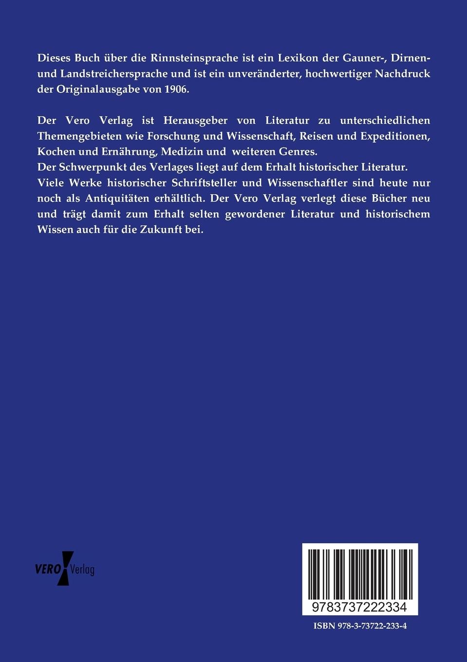 Rückseitencover Rinnsteinsprache