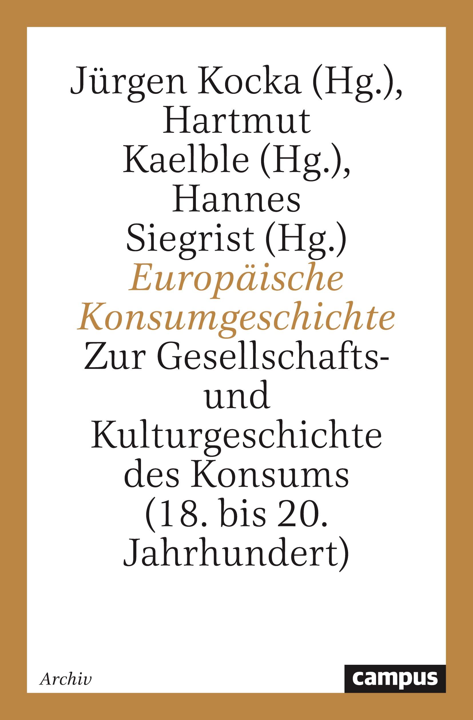 Vorderes Coverbild Europäische Konsumgeschichte