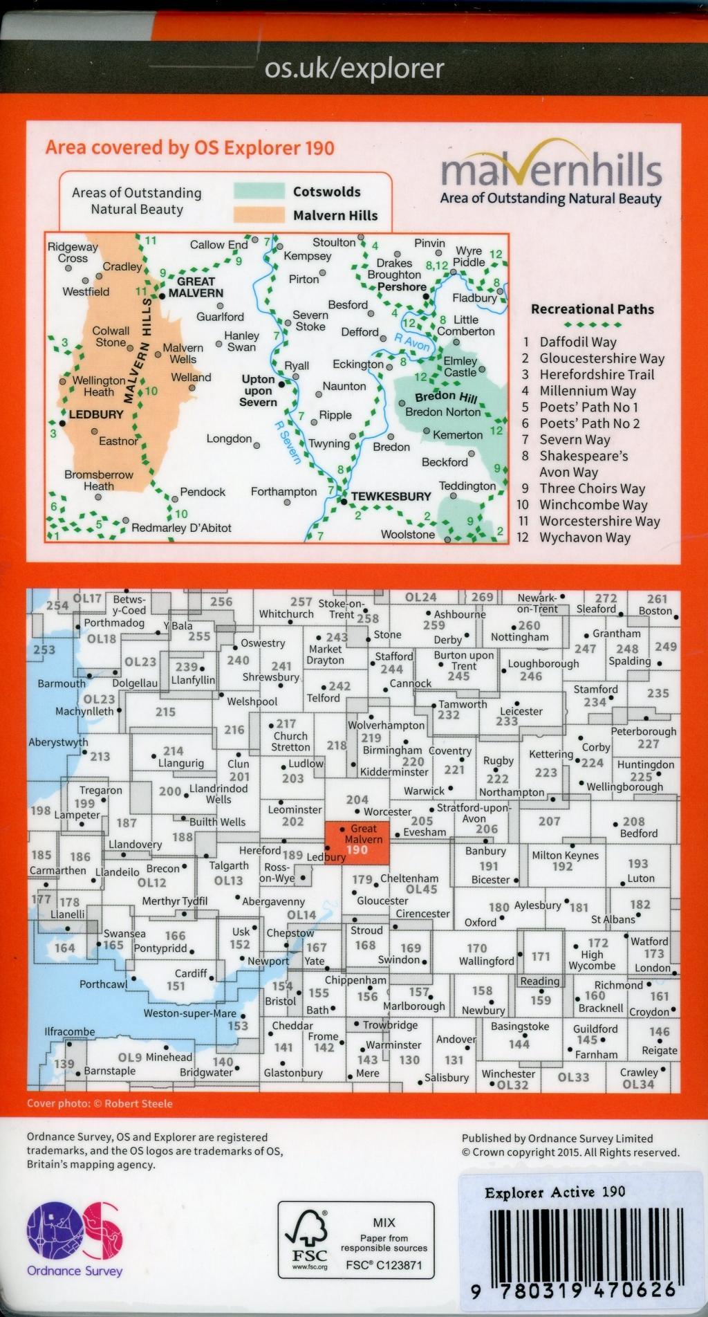 Beispielinhalt (Bild) Malvern Hills and Bredon Hill