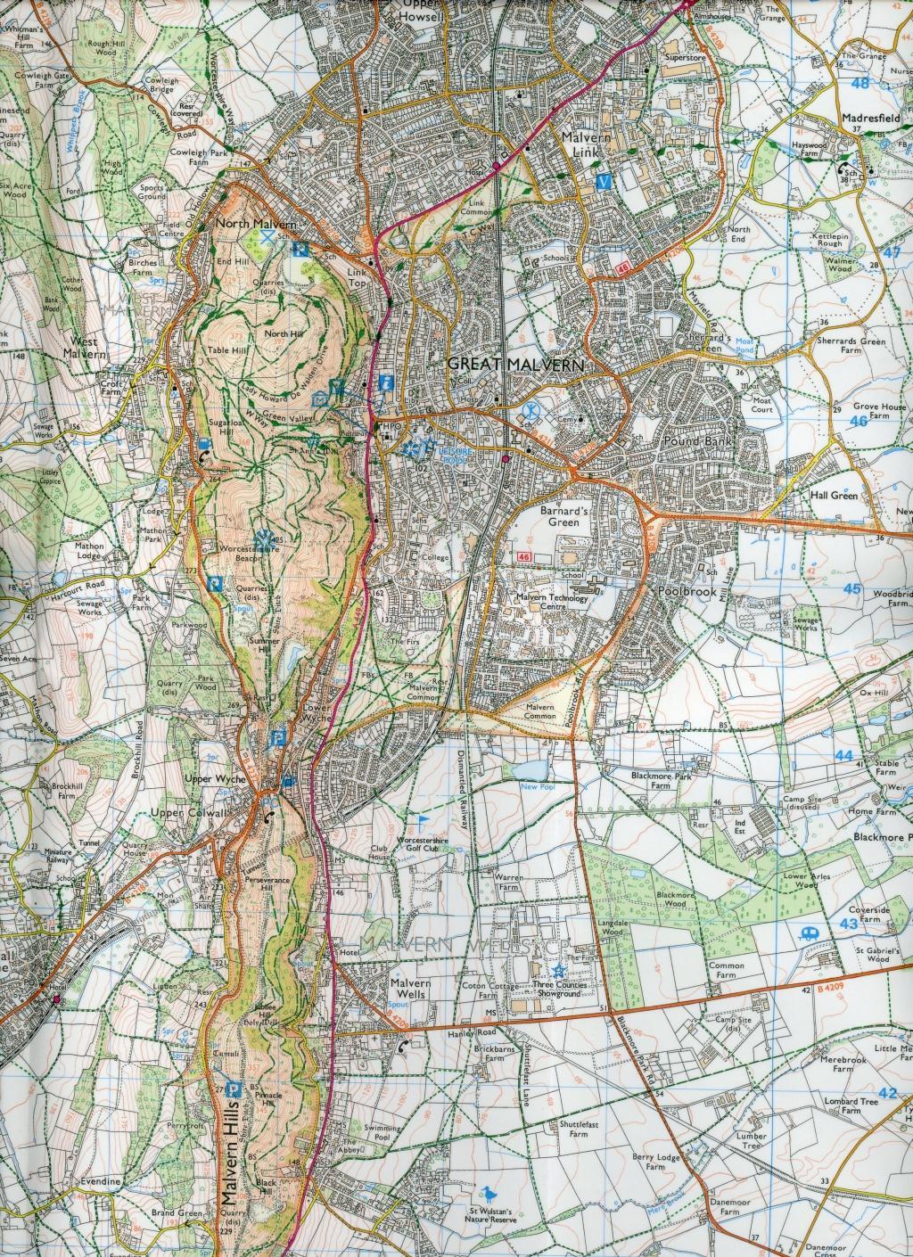 Beispielinhalt (Bild) Malvern Hills and Bredon Hill