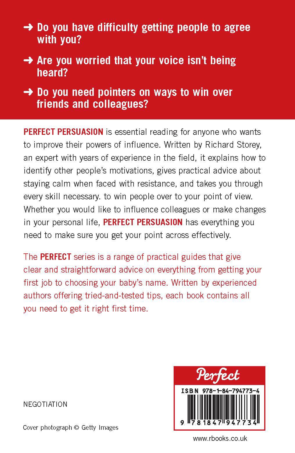 Rückseitencover Perfect Persuasion