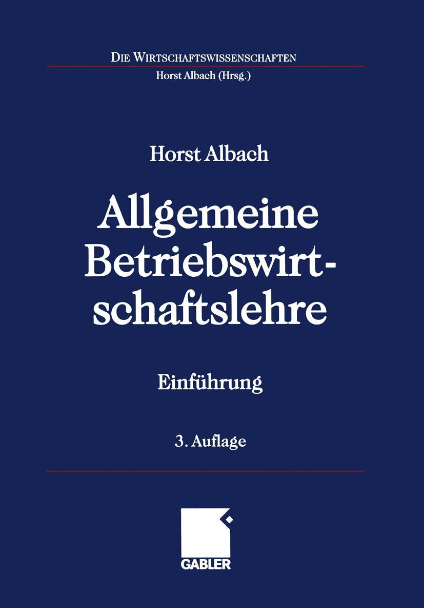 Vorderes Coverbild Allgemeine Betriebswirtschaftslehre