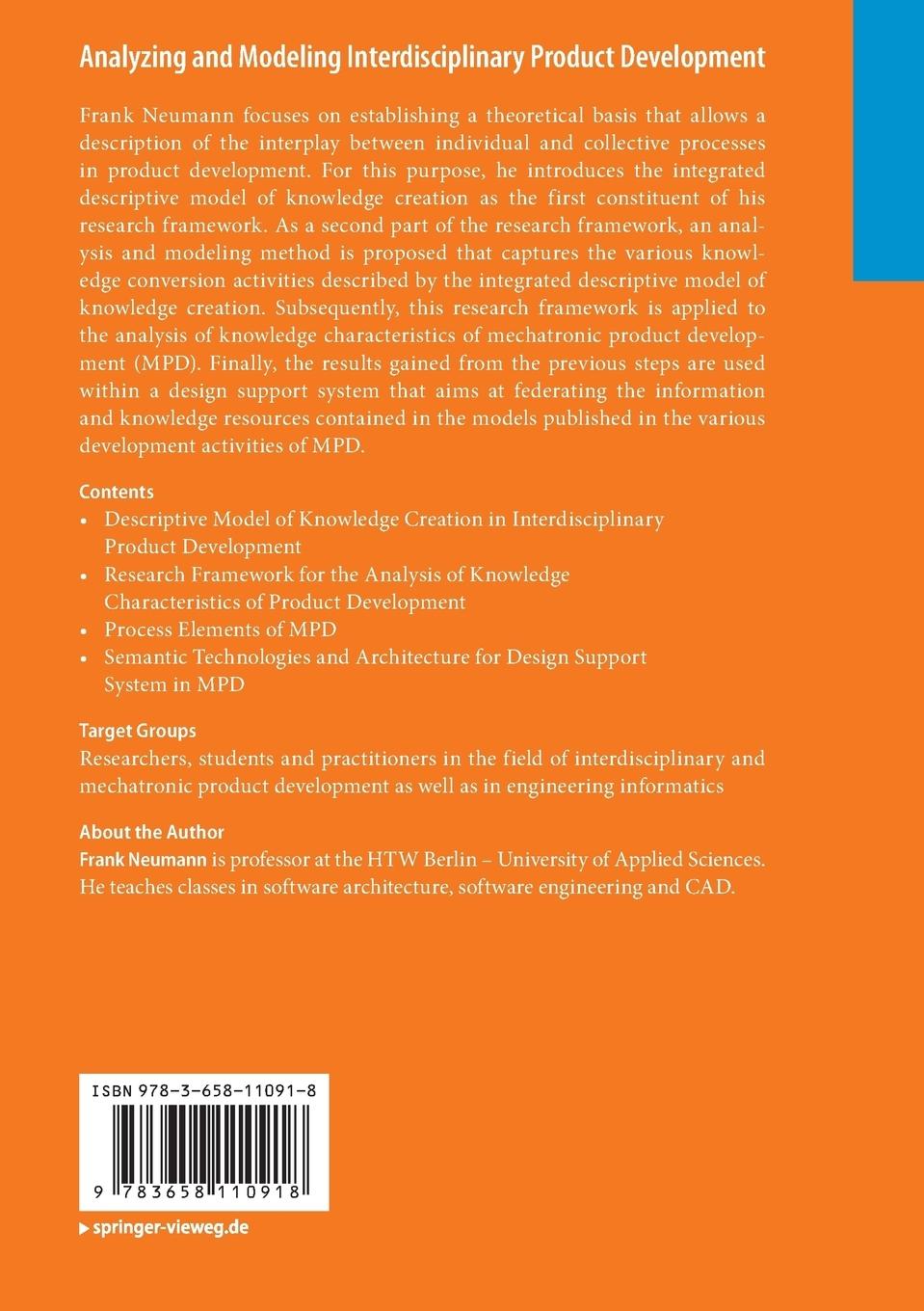 Rückseitencover Analyzing and Modeling Interdisciplinary Product Development