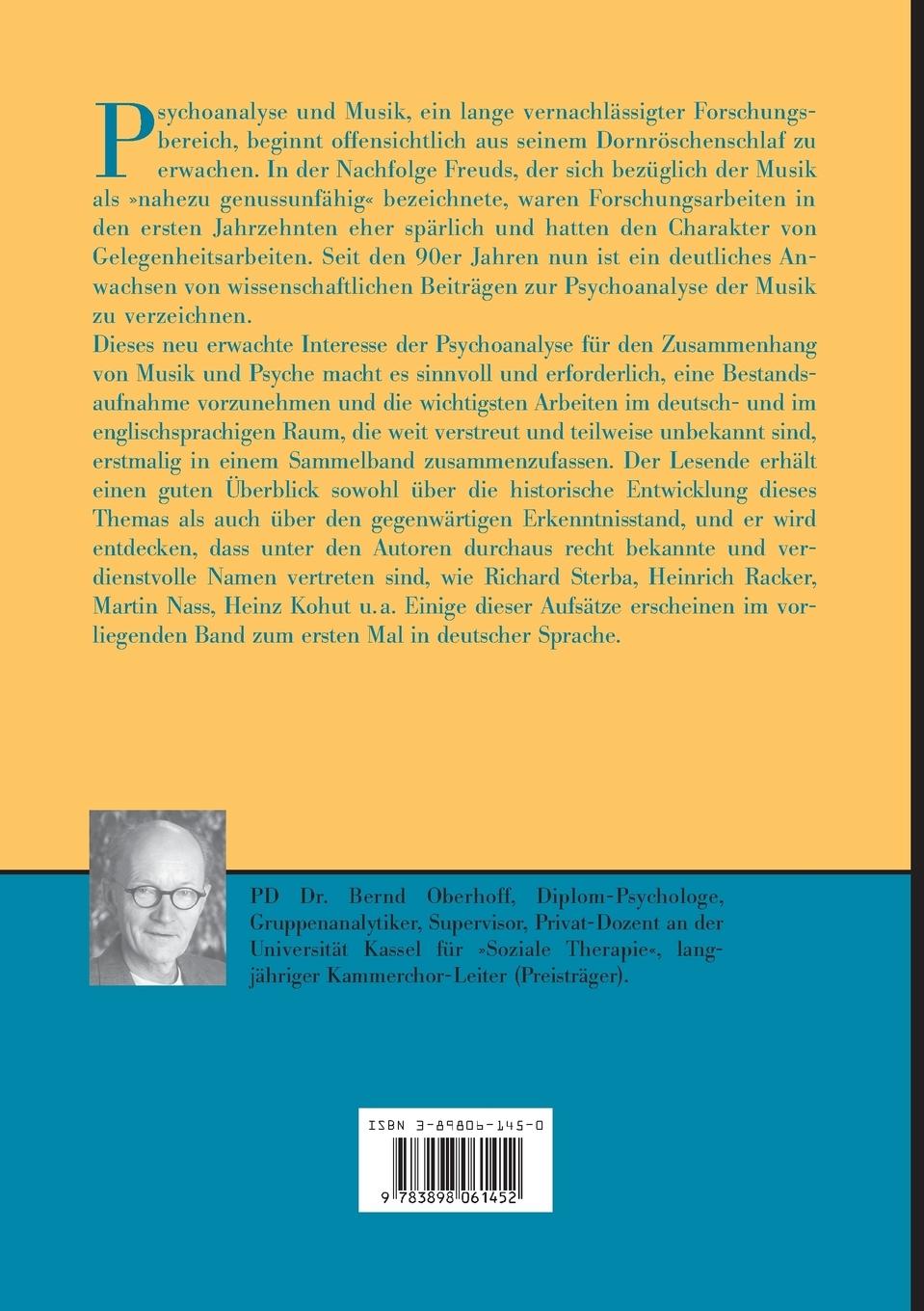 Rückseitencover Psychoanalyse und Musik