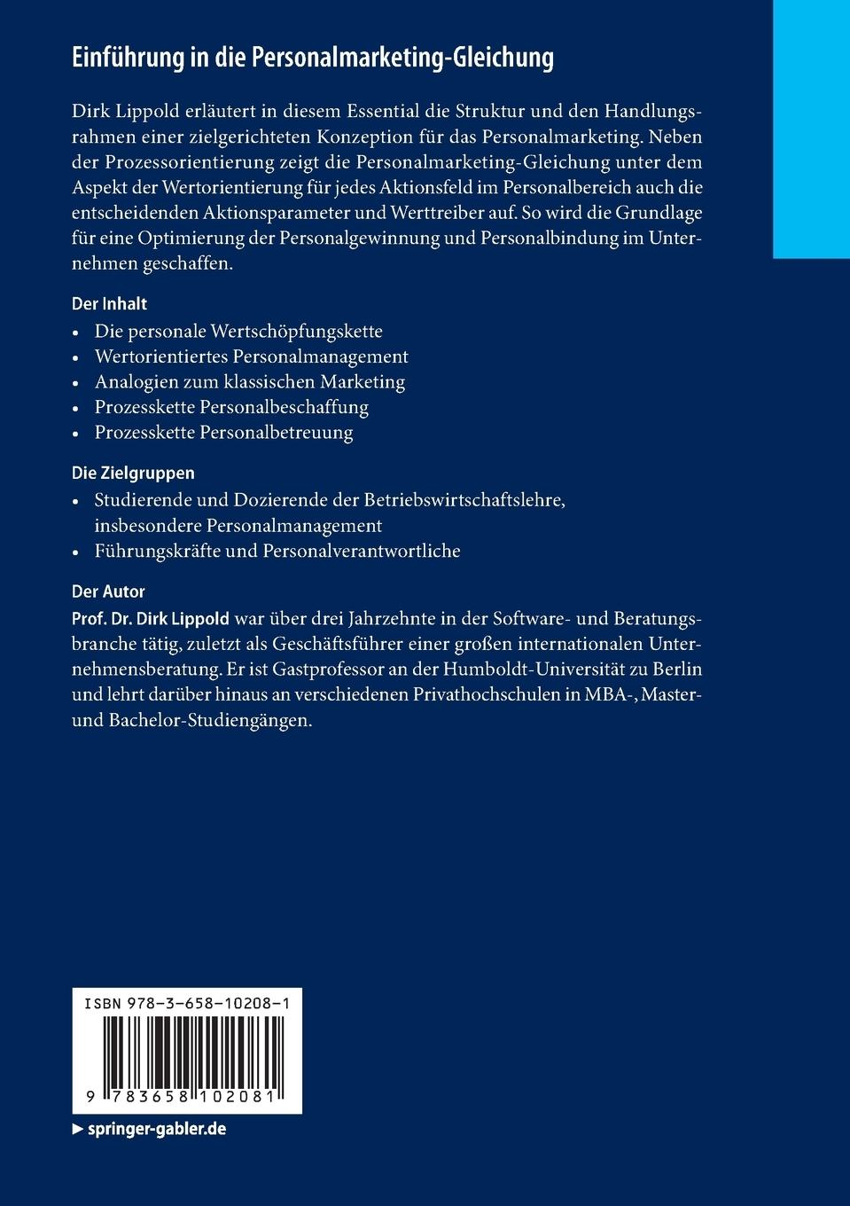 Rückseitencover Einführung in die Personalmarketing-Gleichung