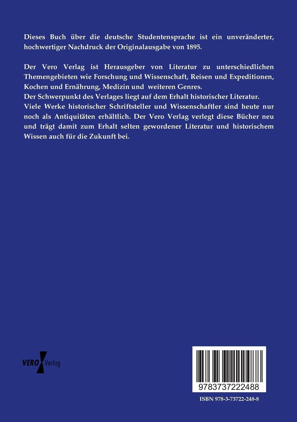 Rückseitencover Deutsche Studentensprache