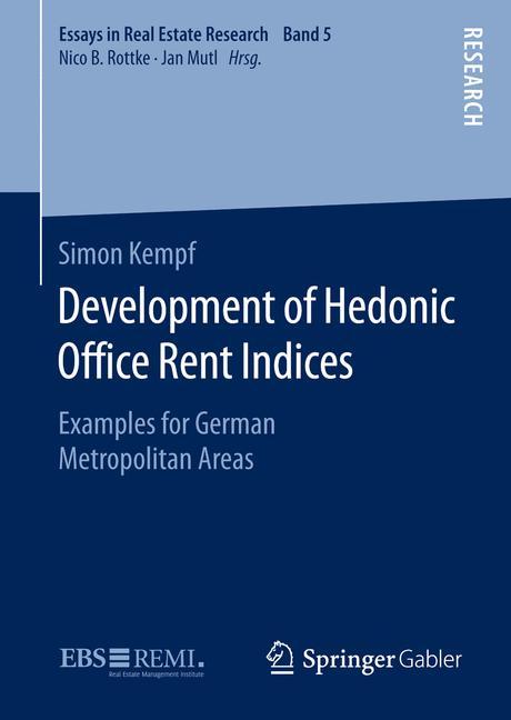 Vorderes Coverbild Development of Hedonic Of¿ce Rent Indices