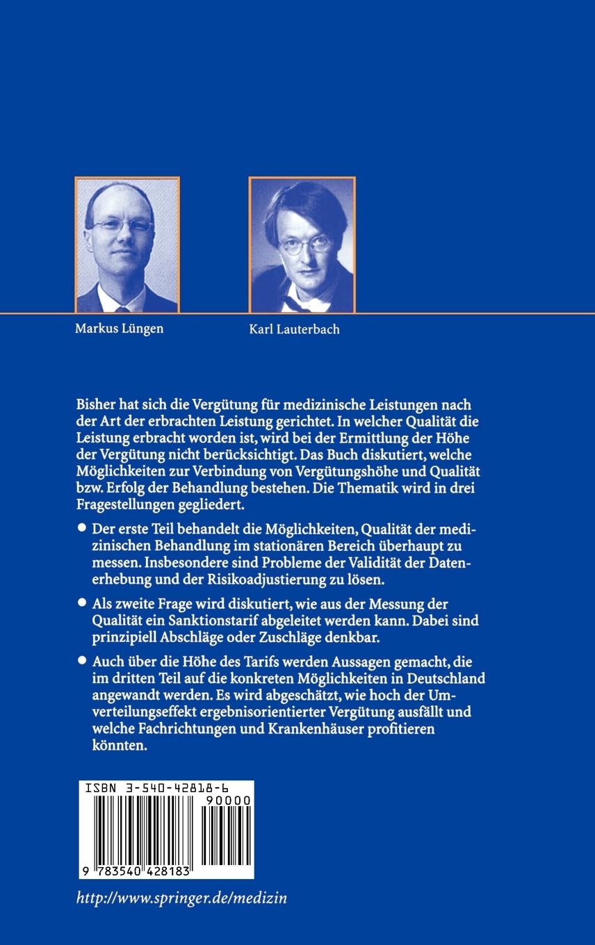 Rückseitencover Ergebnisorientierte Vergütung bei DRG