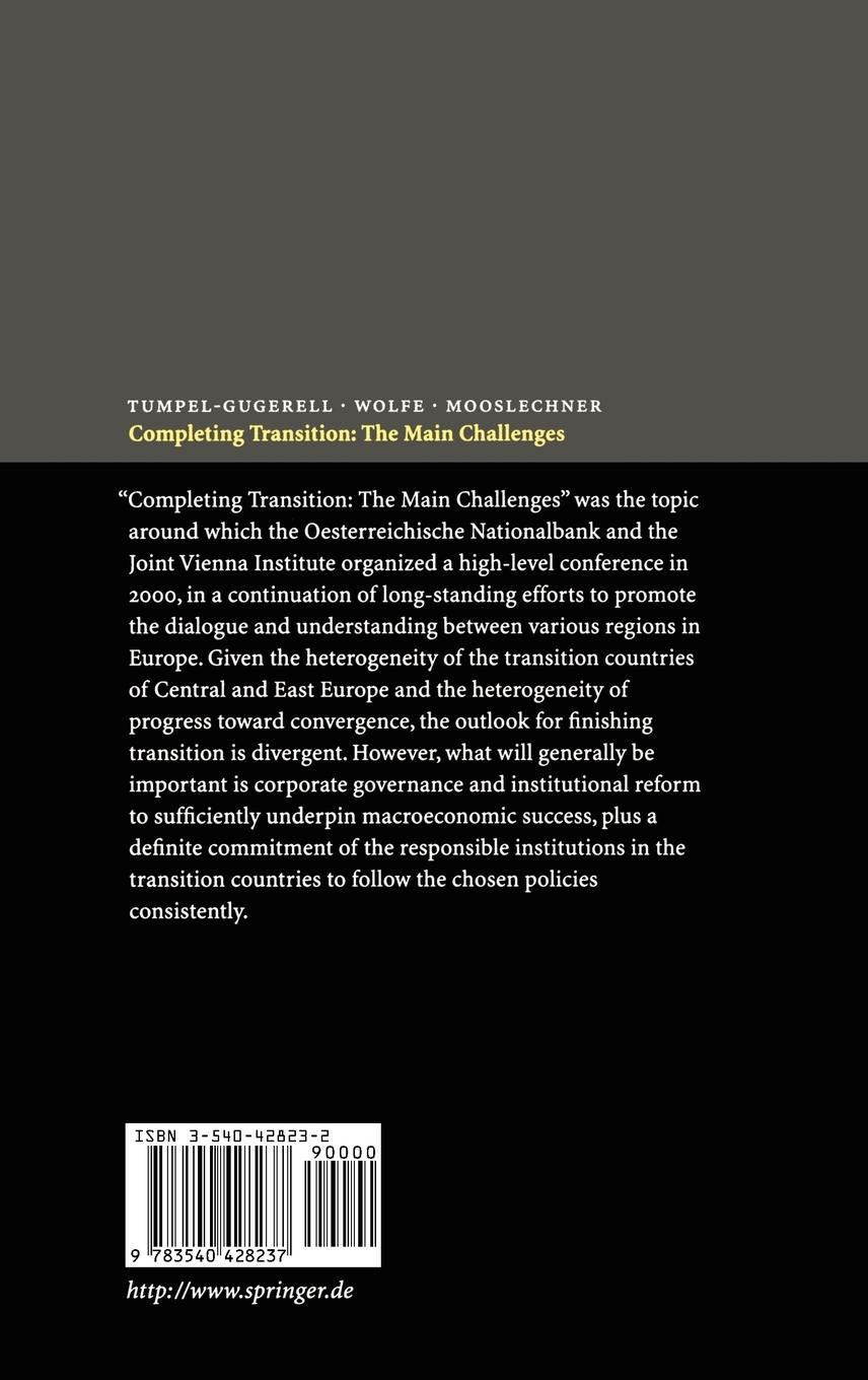 Rückseitencover Completing Transition: The Main Challenges