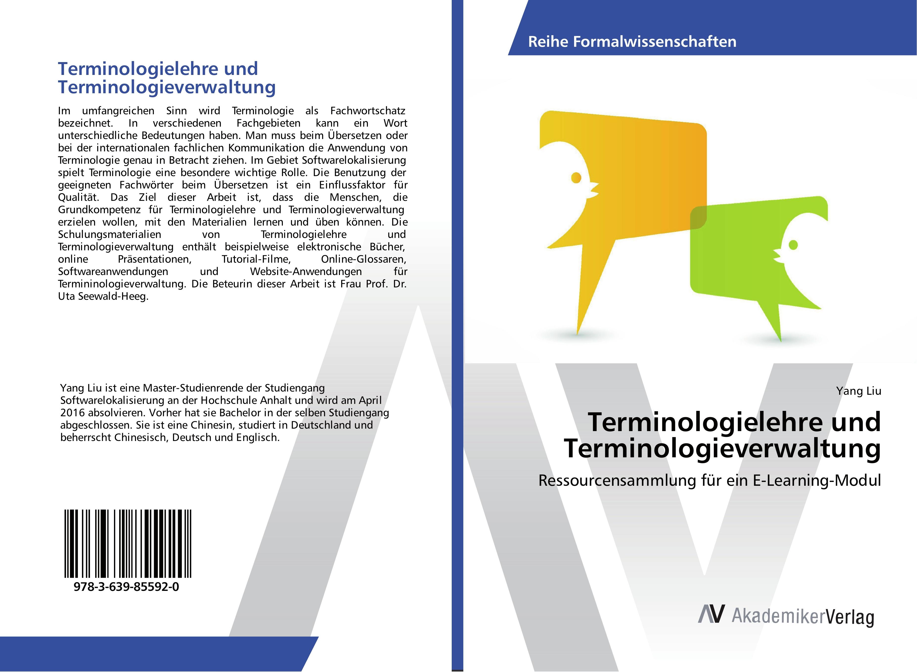 Vorderes Coverbild Terminologielehre und Terminologieverwaltung