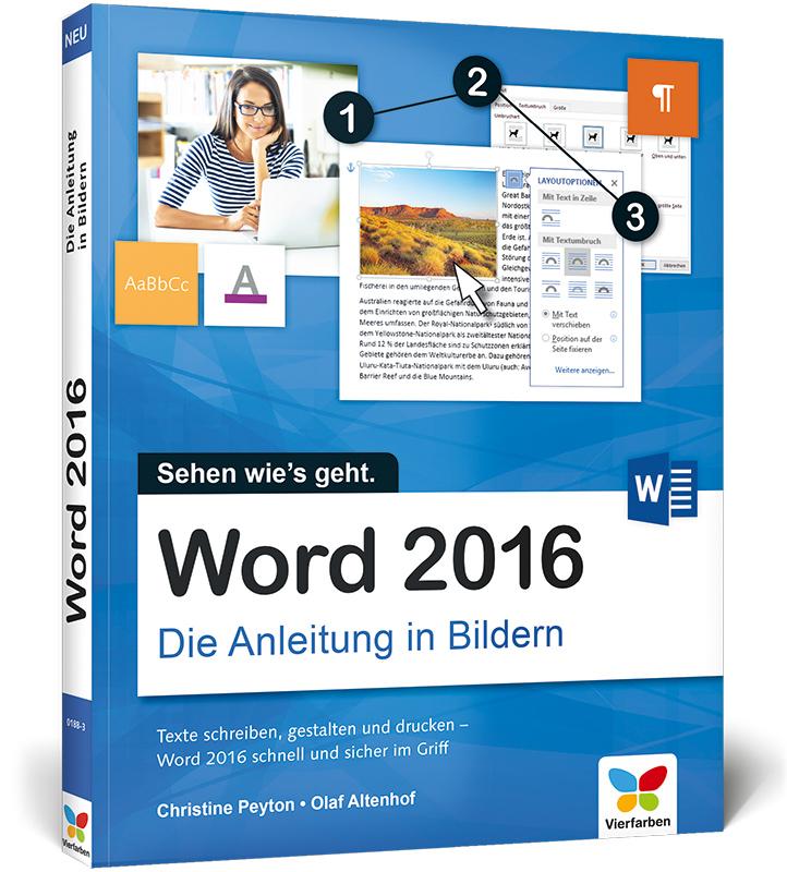 Vorderes Coverbild Word 2016 - Die Anleitung in Bildern