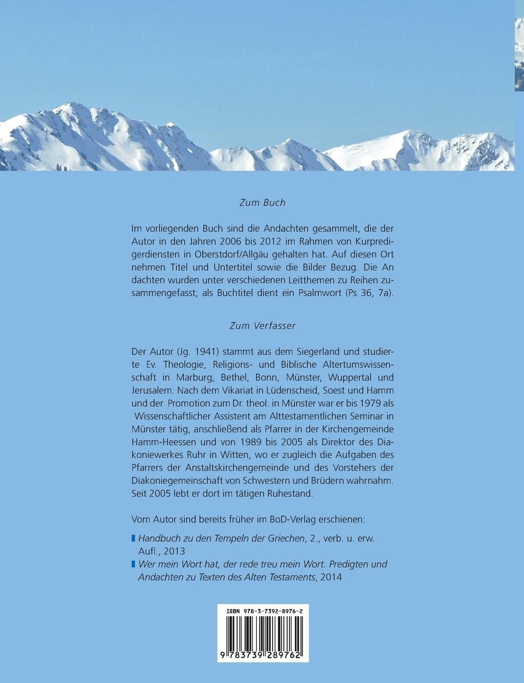 Rückseitencover Deine Gerechtigkeit steht wie die hohen Berge