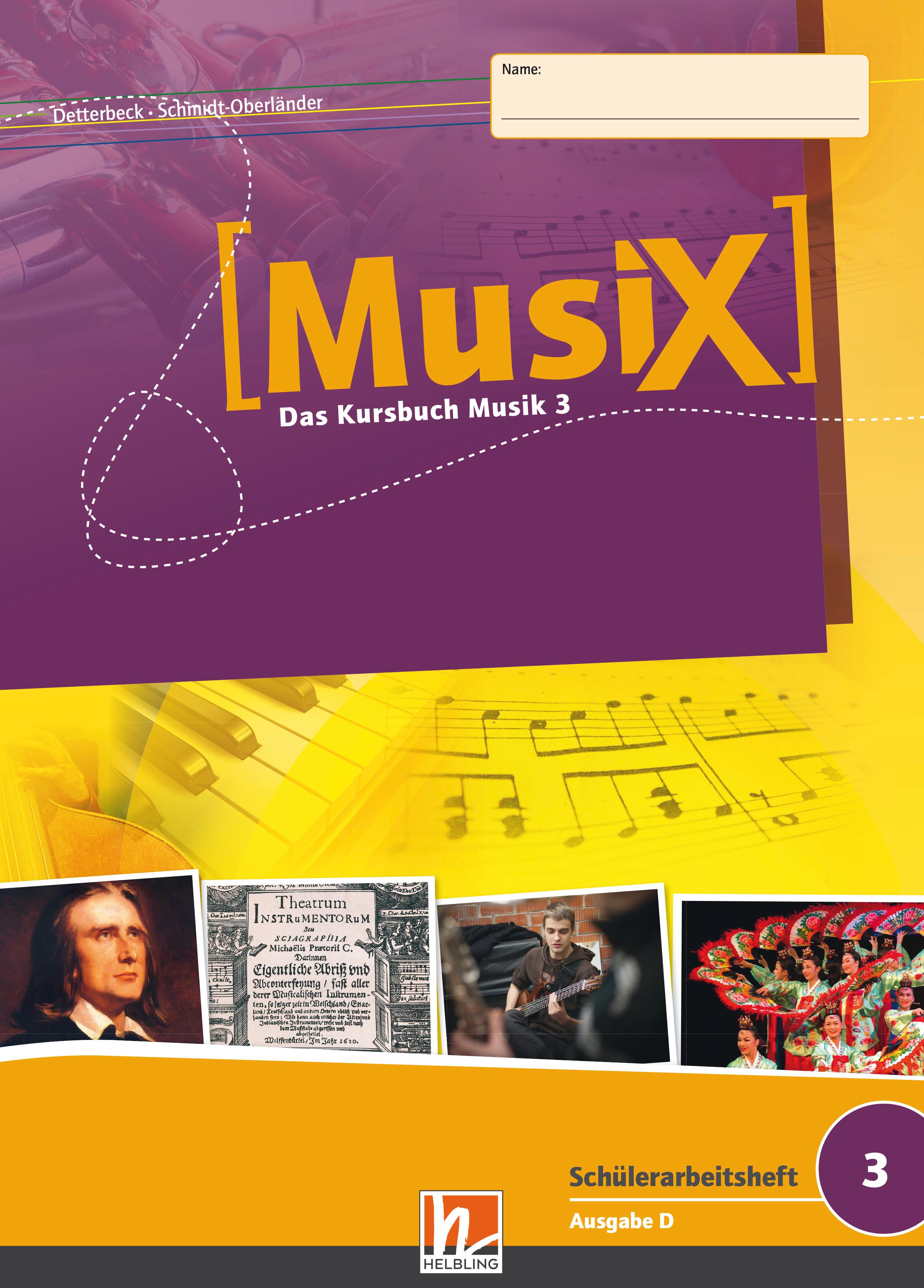 Vorderes Coverbild MusiX 3. Schülerarbeitsheft. Ausgabe Deutschland