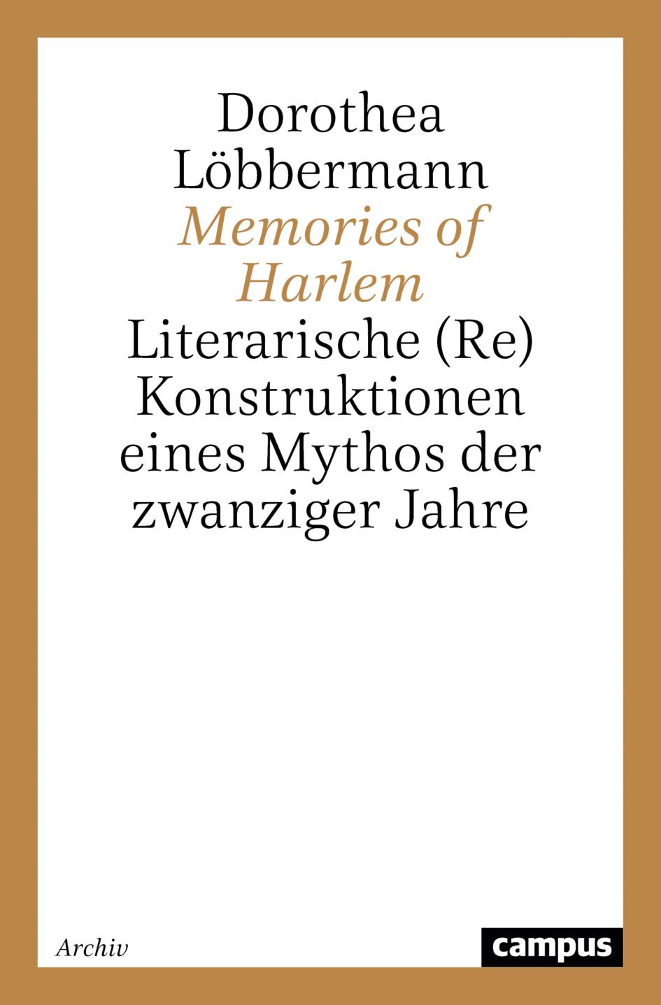 Vorderes Coverbild Memories of Harlem