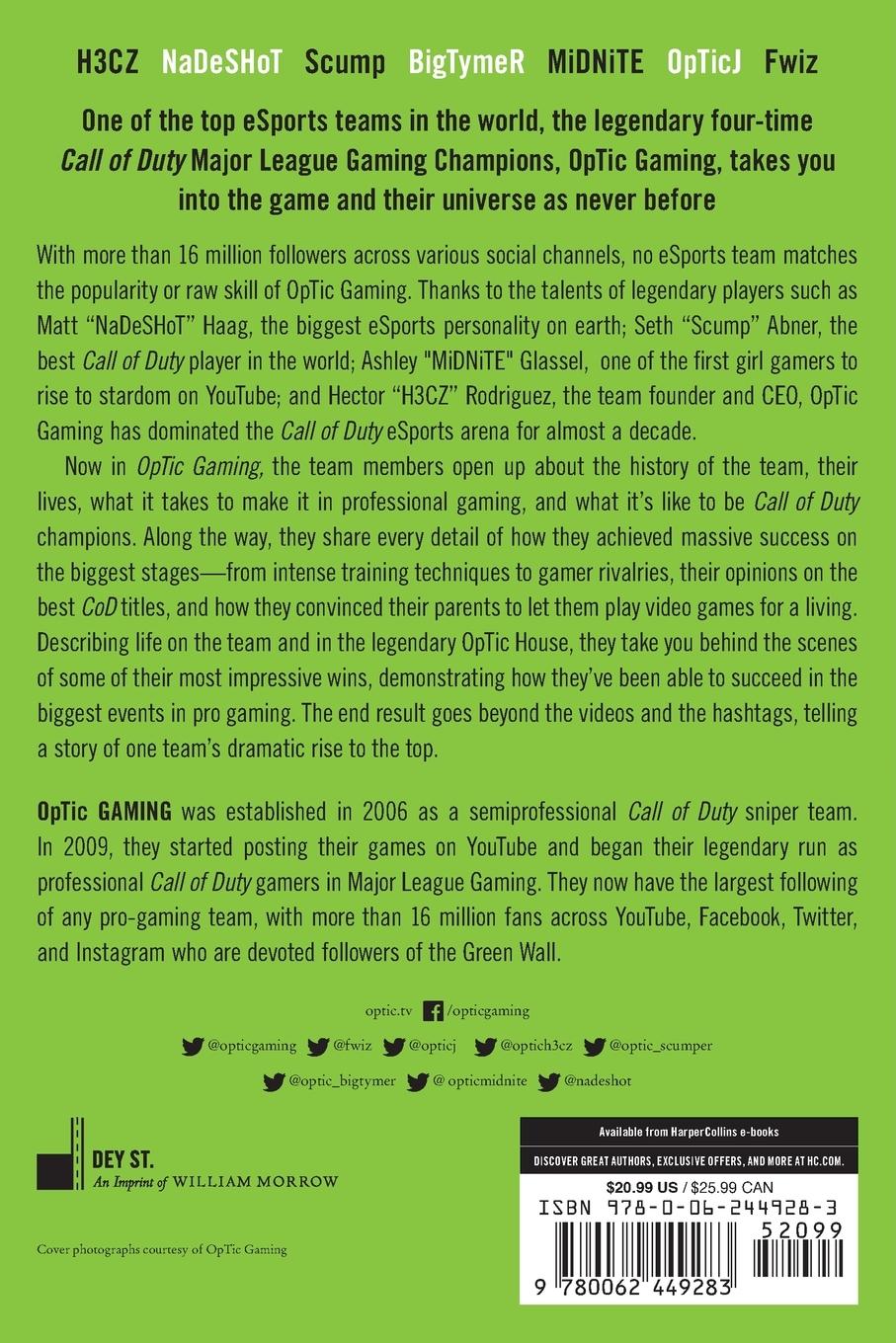 Rückseitencover OpTic Gaming