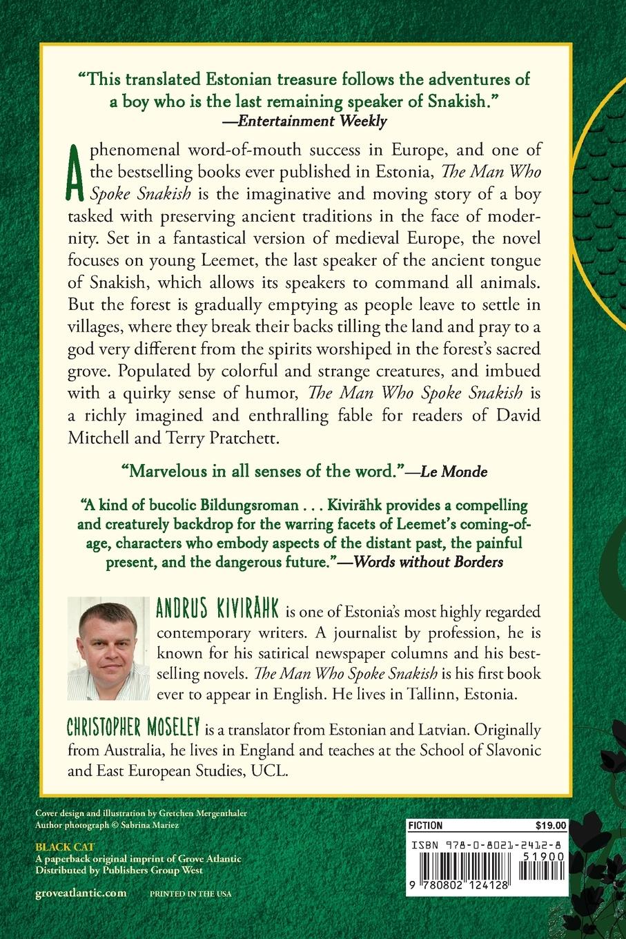 Rückseitencover The Man Who Spoke Snakish