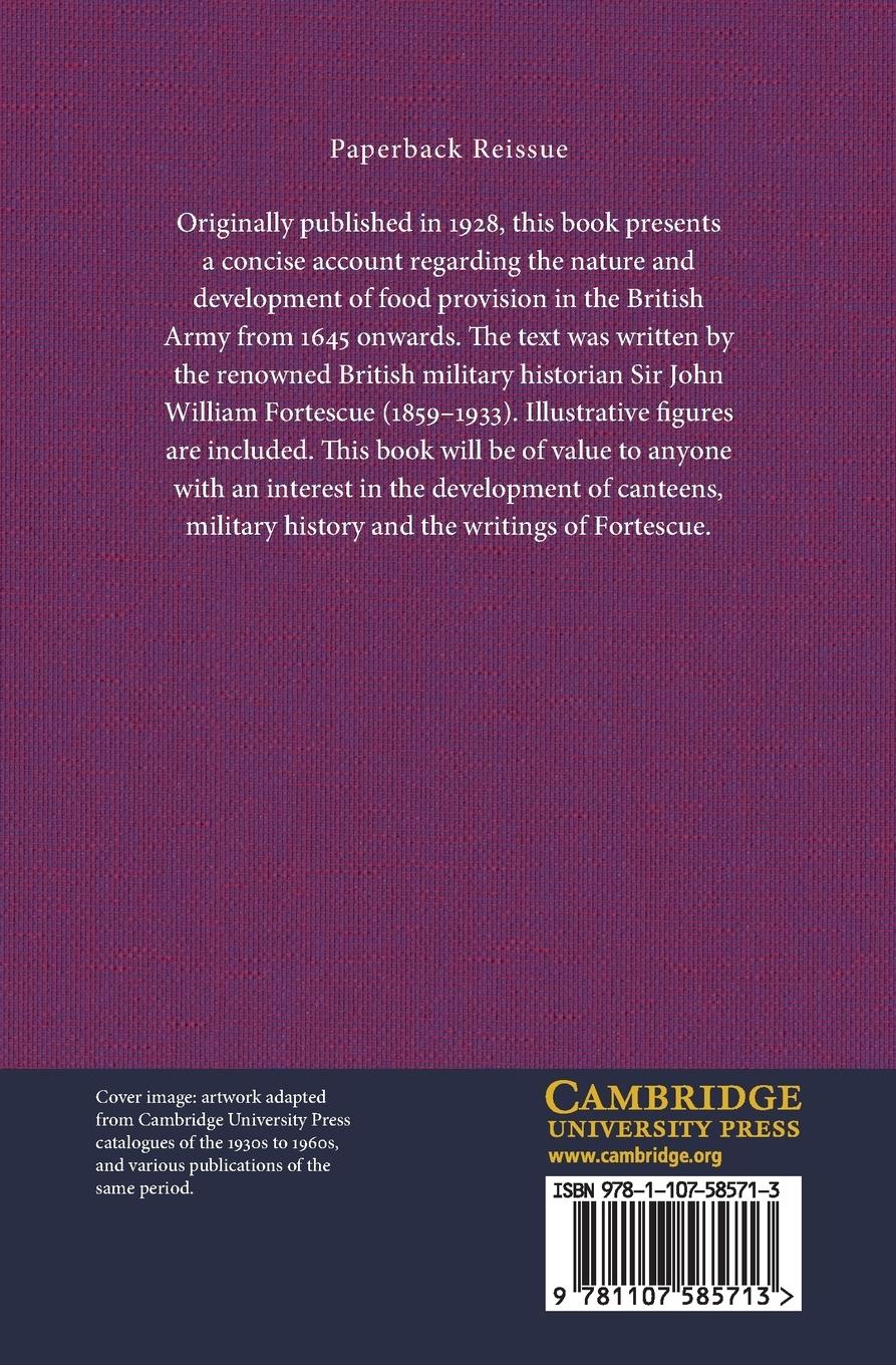 Rückseitencover A Short Account of Canteens in the British Army