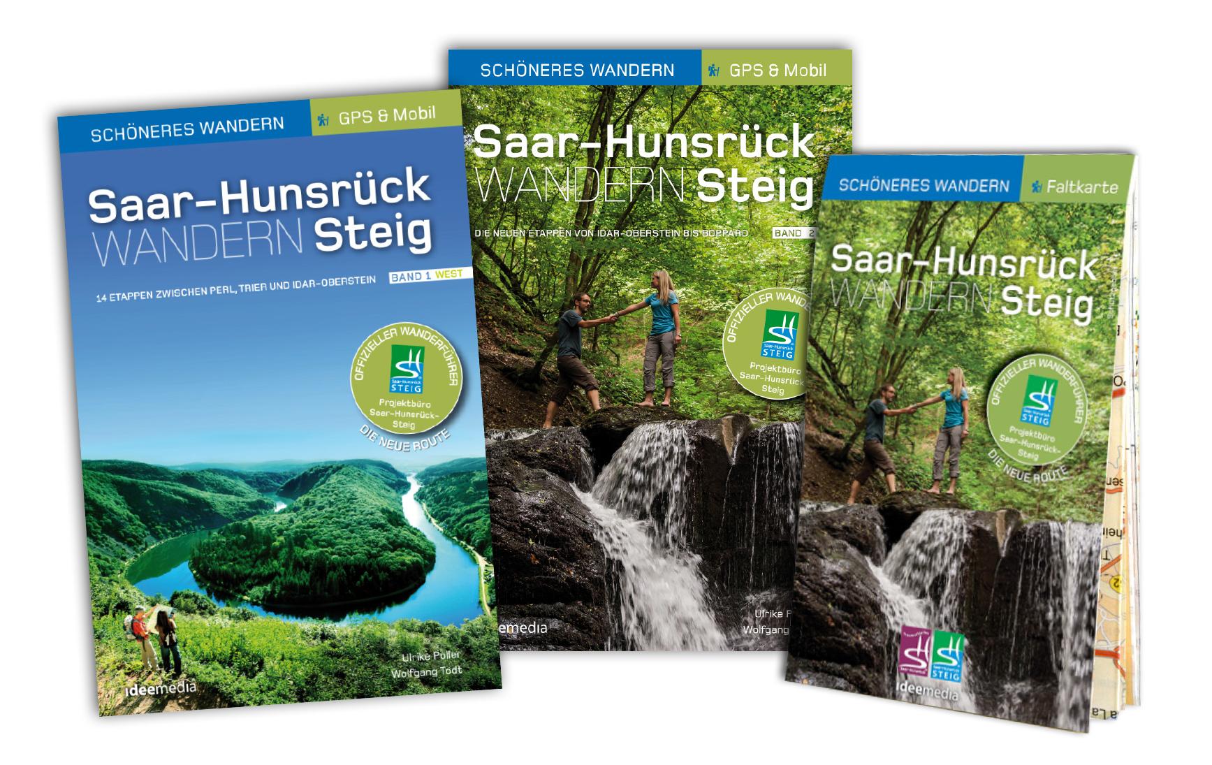 Vorderes Coverbild Saar-Hunsrück-Steig - Start-Set mit den offiziellen Wanderführern und Extra-Faltkarte für die neue Trasse. Geprüfte GPS-Daten und Smartphone-Anbindung.