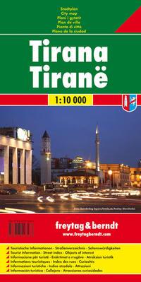 Vorderes Coverbild Tirana 1 : 10 000 Stadtplan