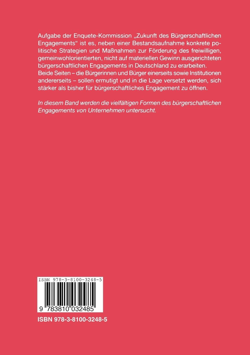 Rückseitencover Bürgerschaftliches Engagement von Unternehmen