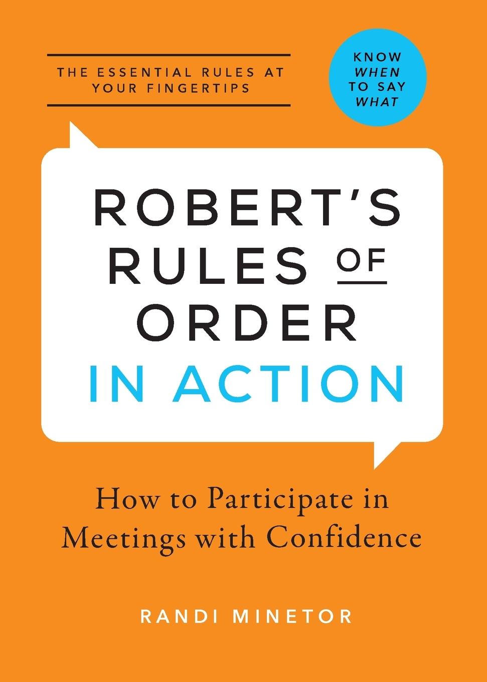 Vorderes Coverbild Robert's Rules of Order In Action