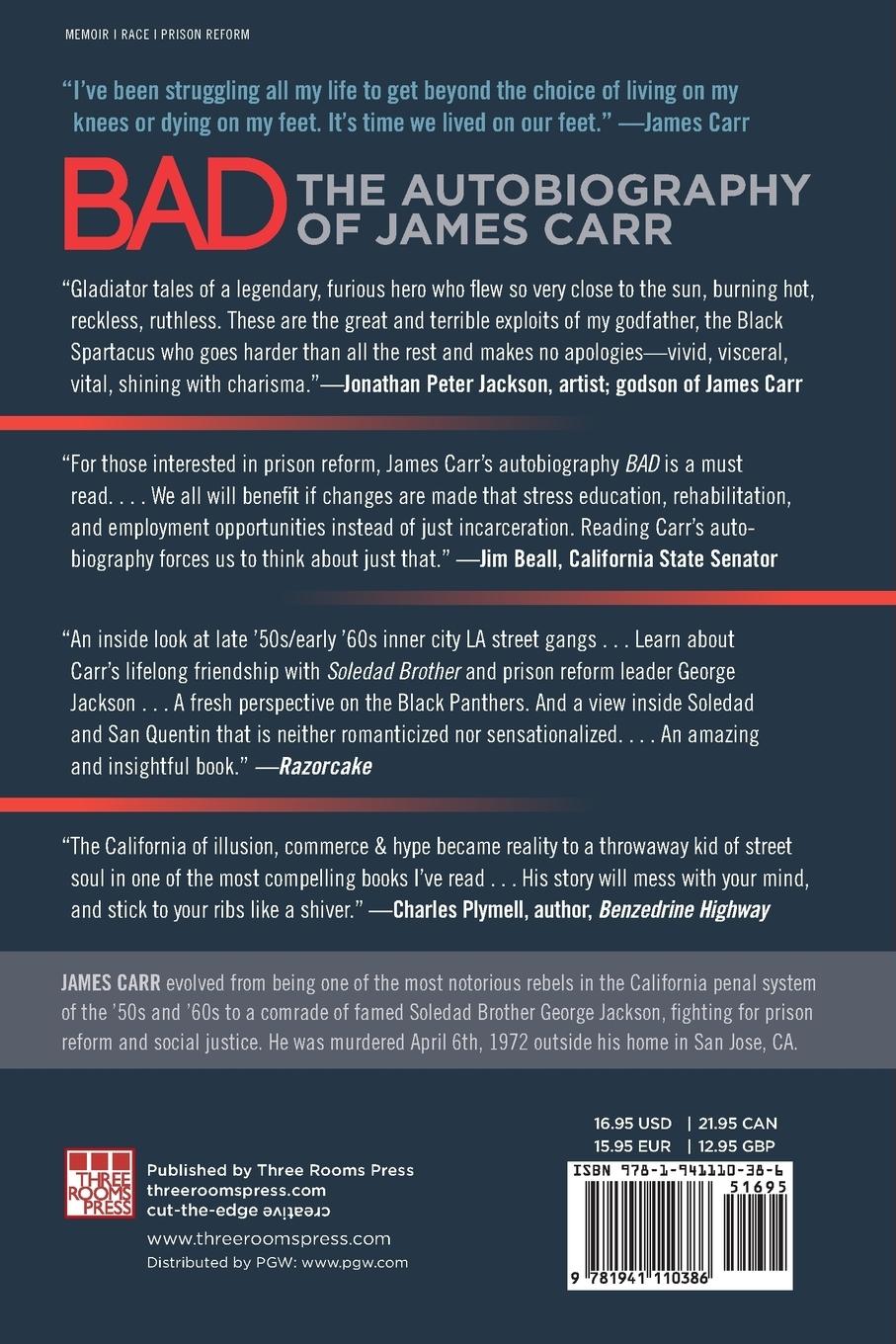 Rückseitencover Bad: The Autobiography of James Carr