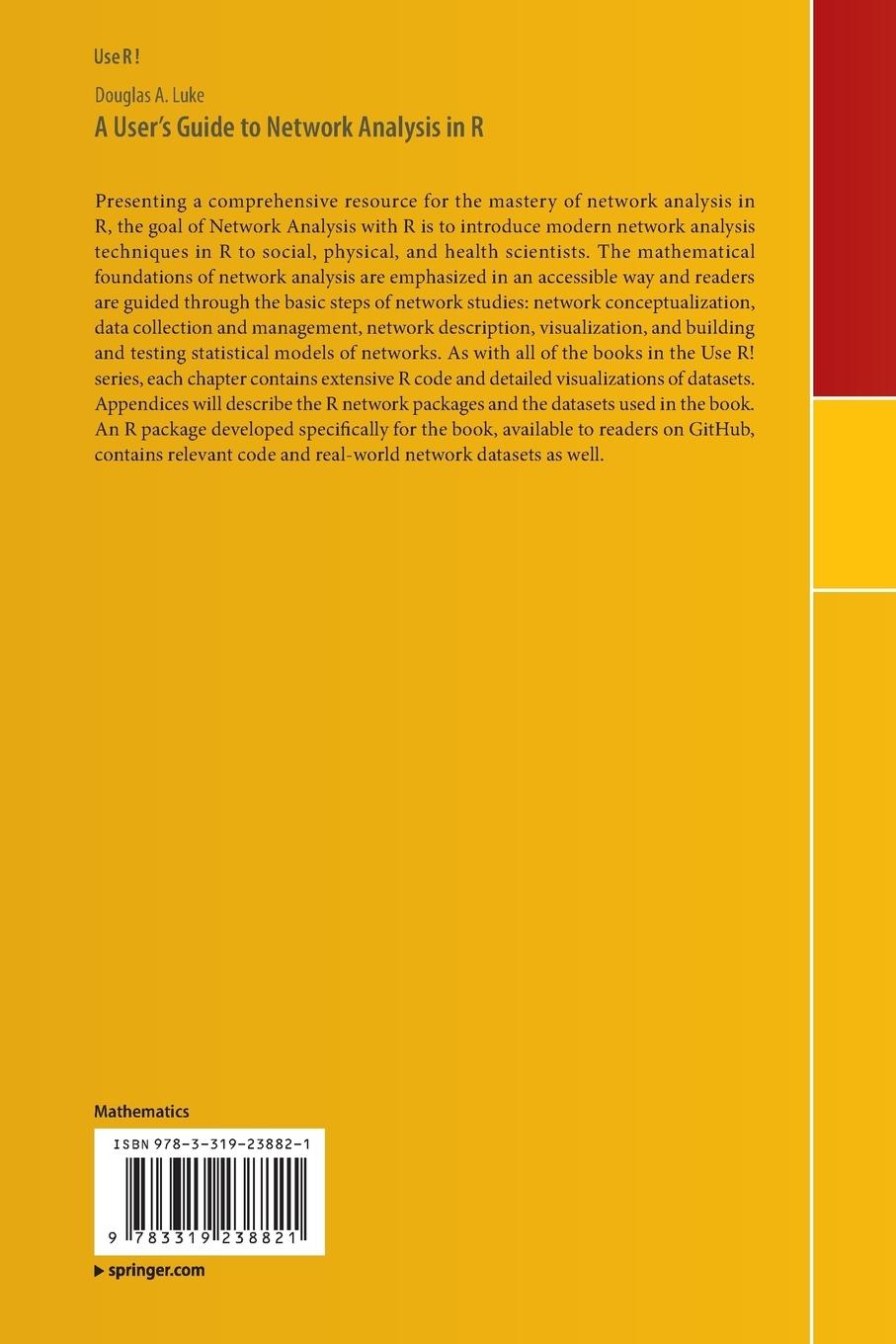 Rückseitencover A User's Guide to Network Analysis in R