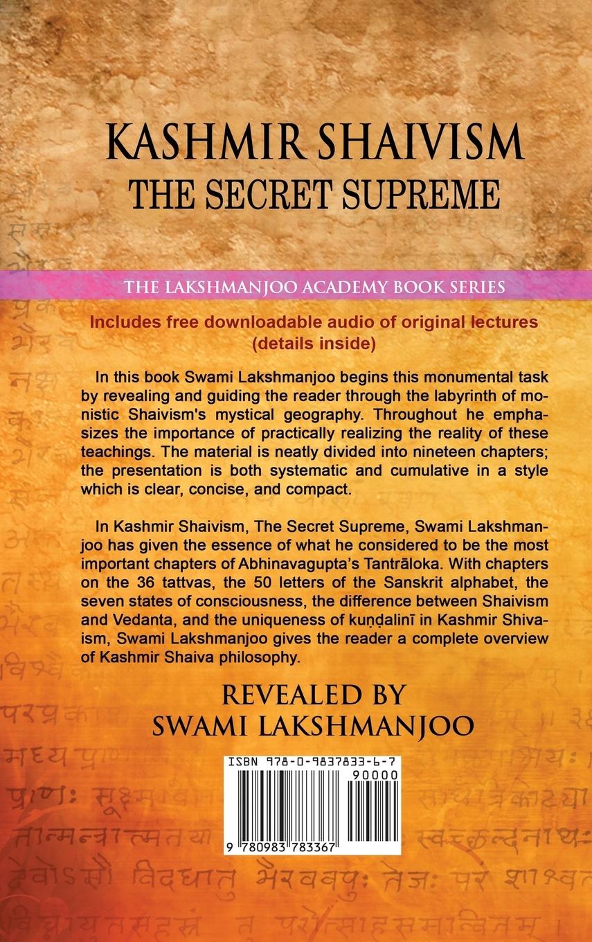 Rückseitencover Kashmir Shaivism