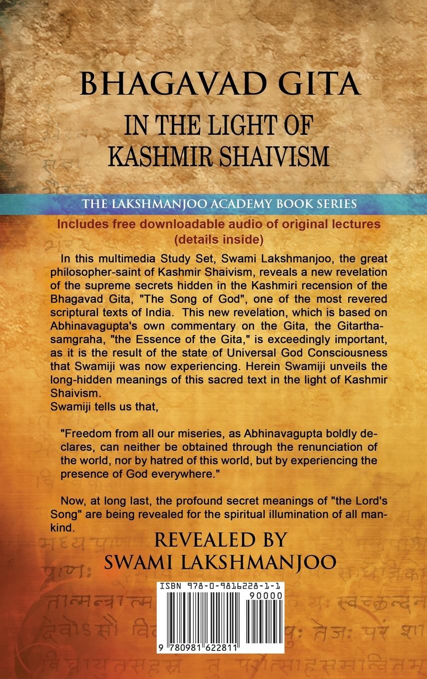 Rückseitencover Bhagavad Gi¿ta¿